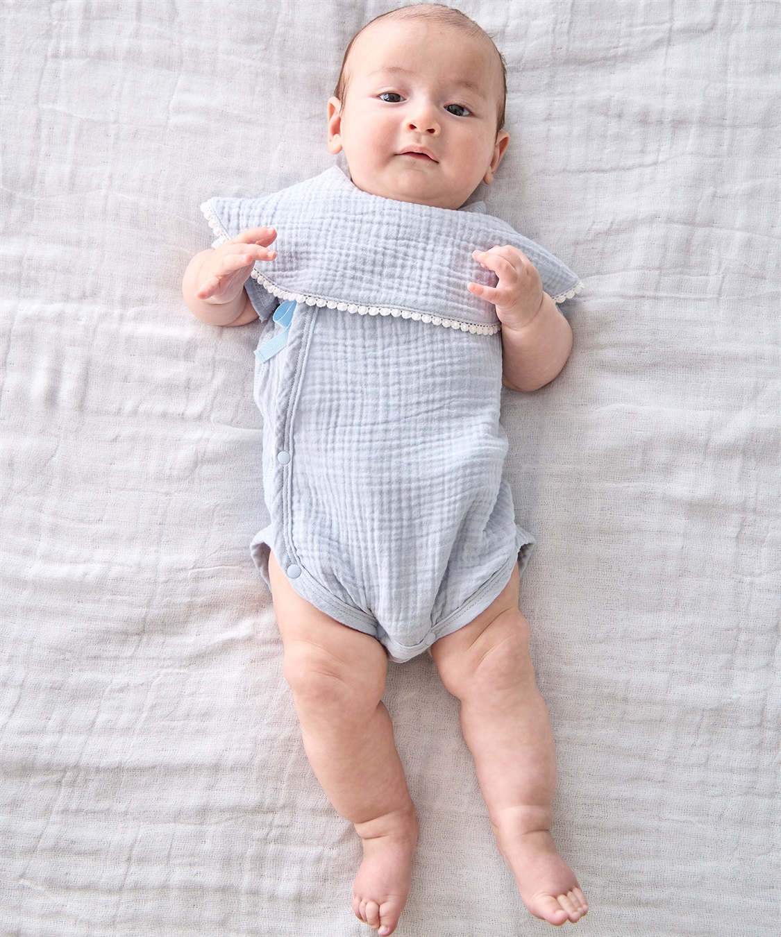 Rosemadame 【親子ペア可】綿100％ ダブルガーゼローンパース_sub_5