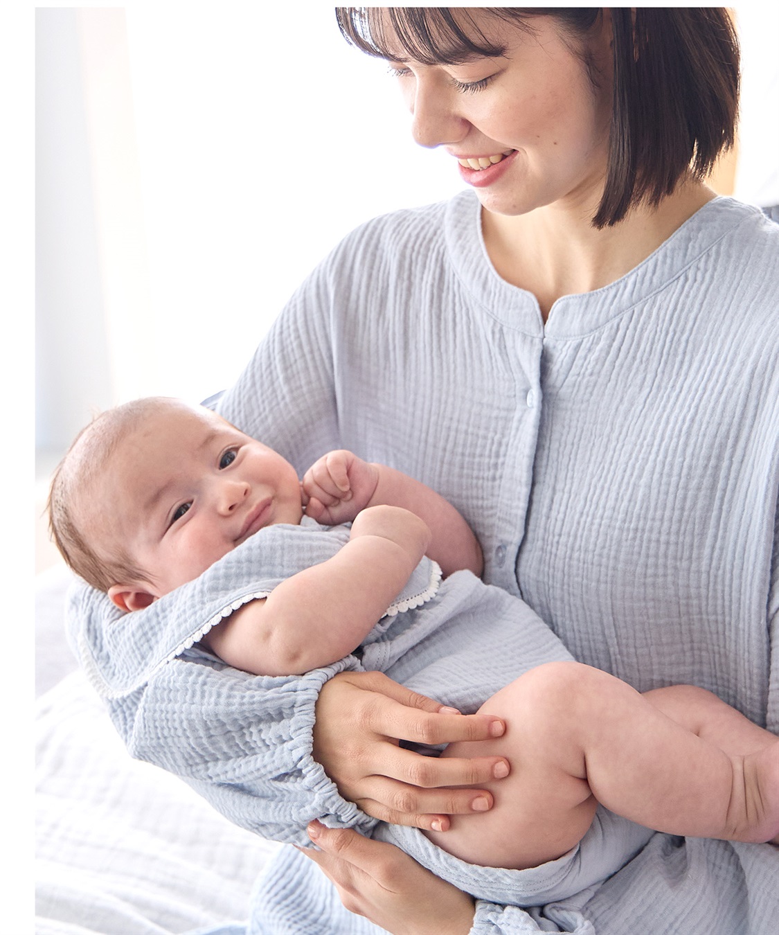 Rosemadame 【親子ペア可】綿100％ ダブルガーゼローンパース_sub_8