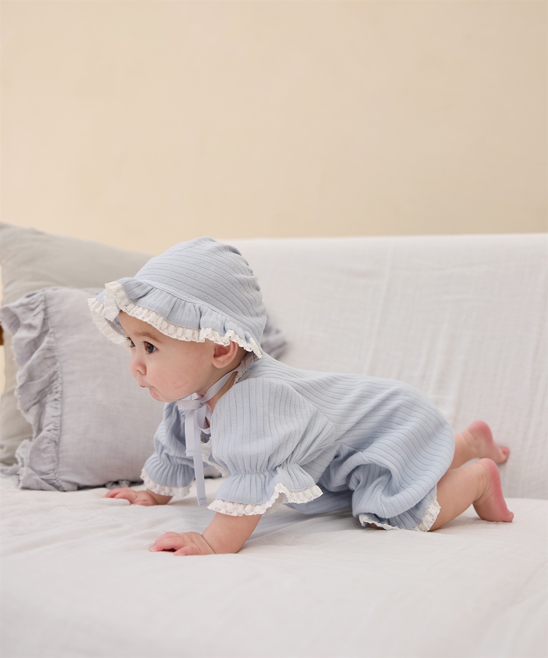 Rosemadame リブ× レース ベビー退院着セット_sub_13