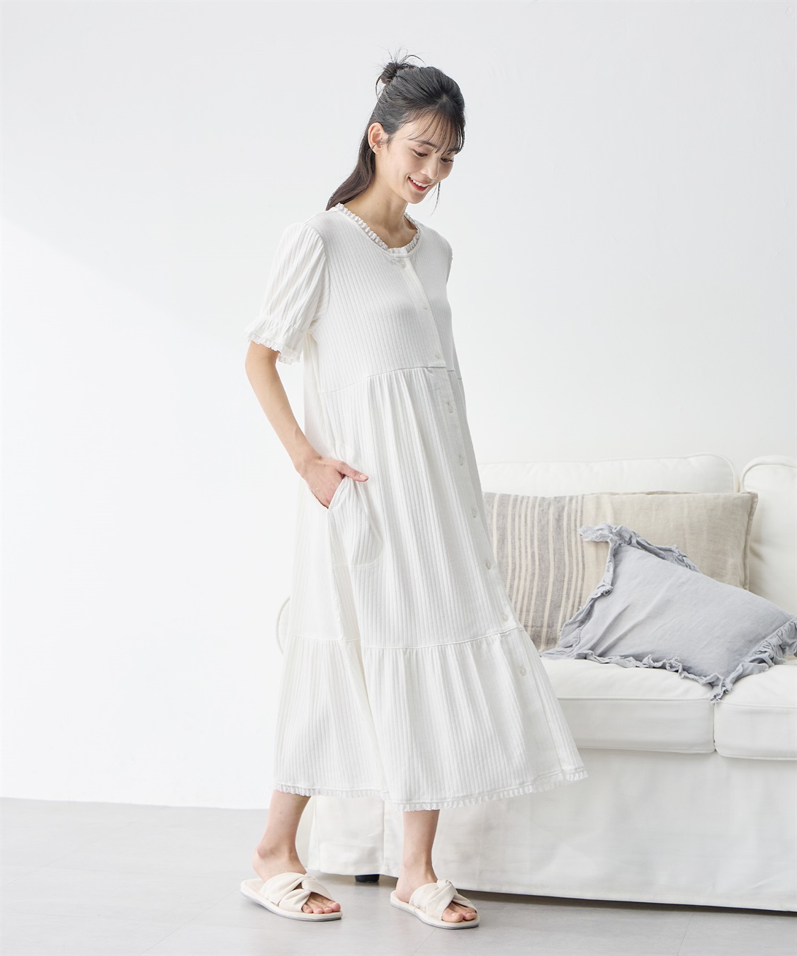 Rosemadame リブ×レース　おそろママパジャマ（半袖）_sub_12