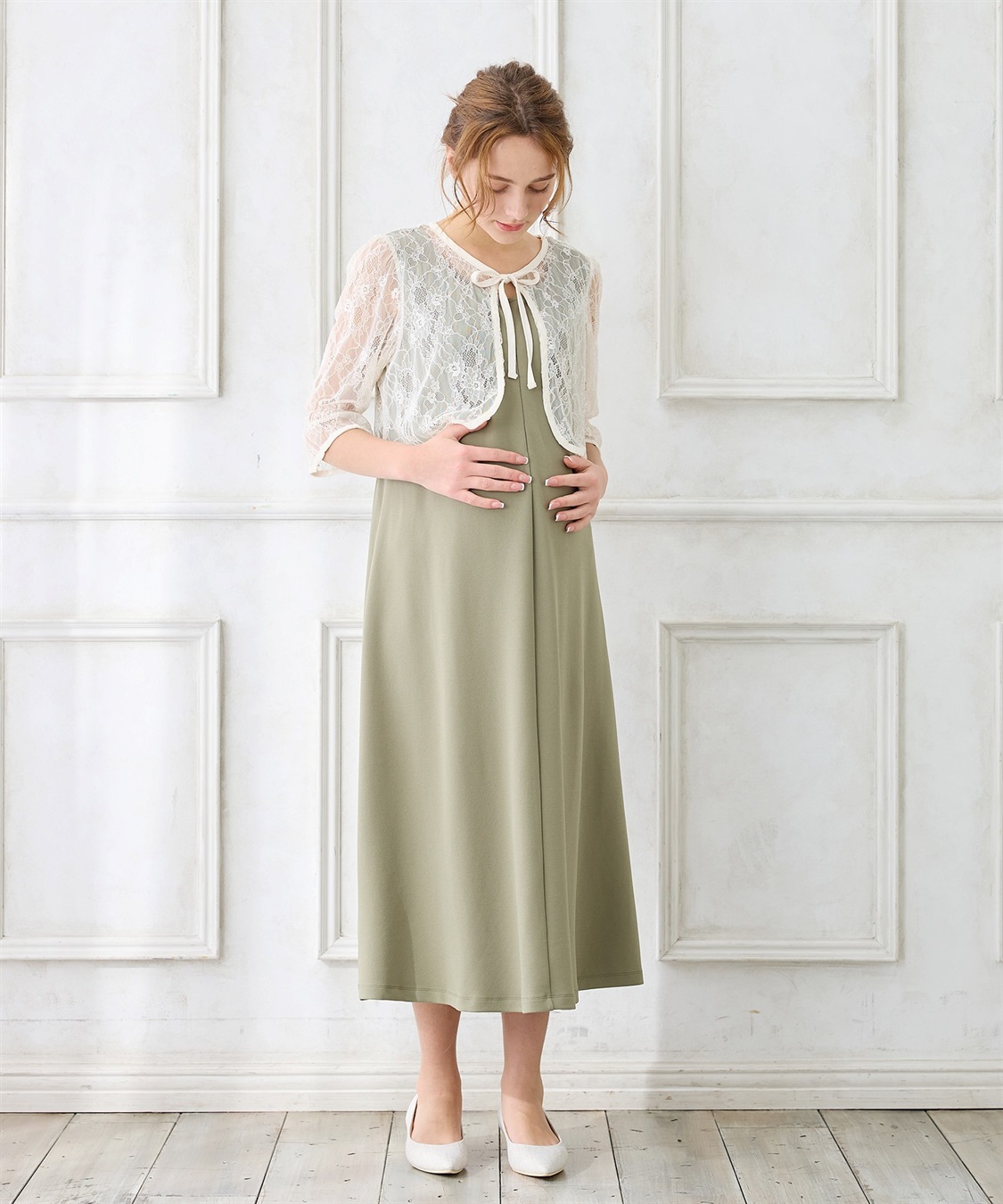 Rosemadame レースボレロドッキング フォーマルワンピース（マタニティ/授乳服）授乳口付き 授乳楽々 妊婦服 産前・産後対応_sub_9