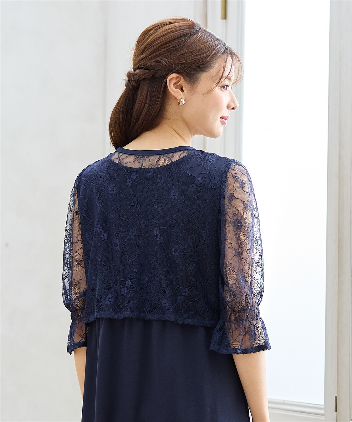 Rosemadame レースボレロドッキング フォーマルワンピース（マタニティ/授乳服）授乳口付き 授乳楽々 妊婦服 産前・産後対応_sub_14