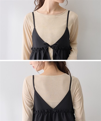 Rosemadame シアーカットソー×フレアキャミセット(マタニティ&授乳服）授乳口付き 授乳楽々 妊婦服 産前・産後対応_subthumb_5