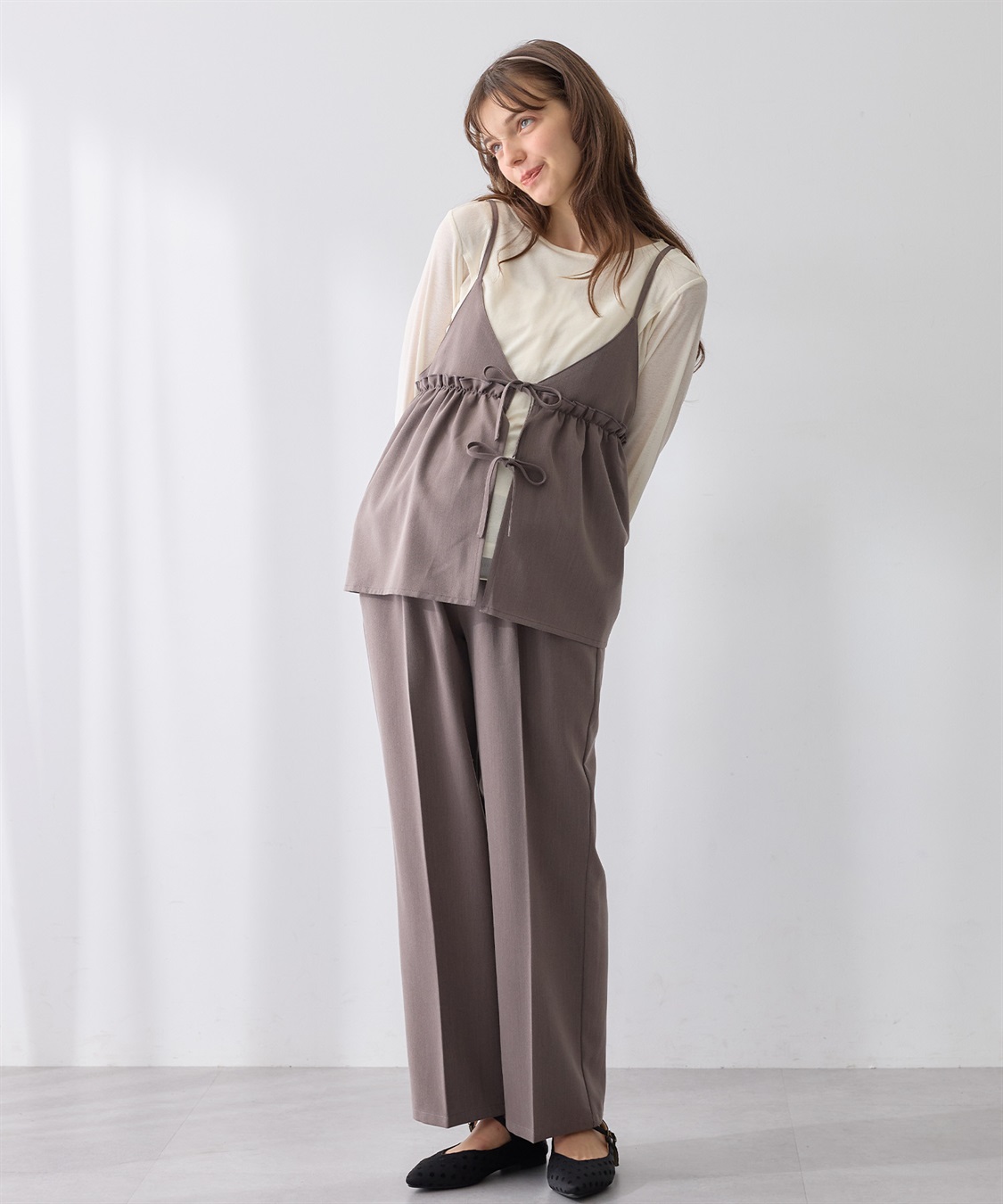 Rosemadame シアーカットソー×フレアキャミセット(マタニティ&授乳服）授乳口付き 授乳楽々 妊婦服 産前・産後対応_sub_12