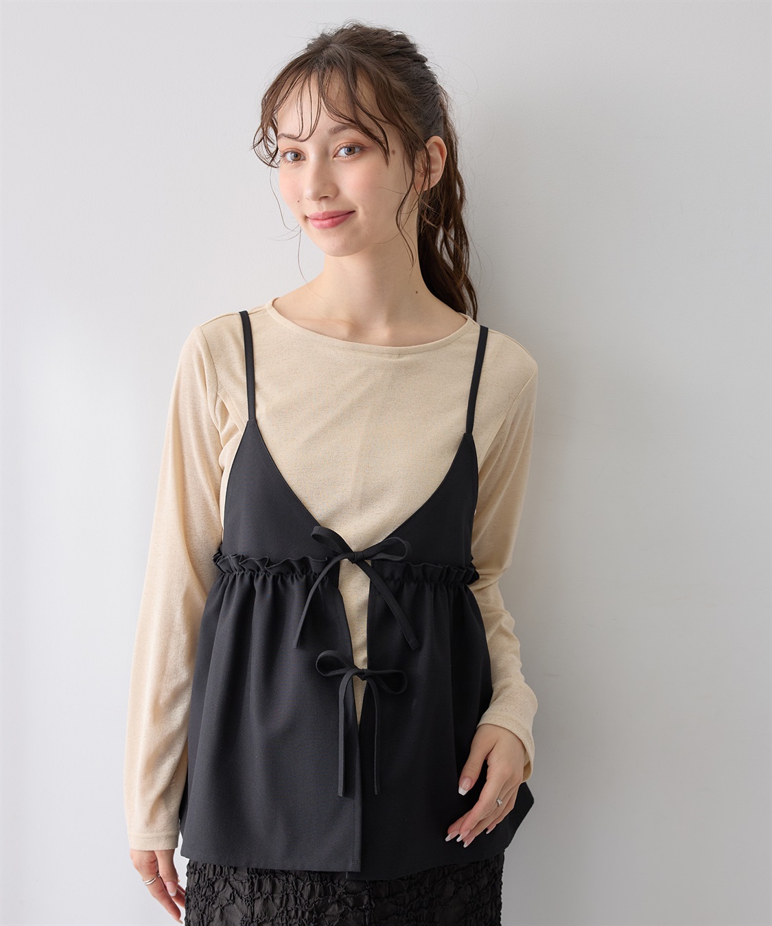 Rosemadame シアーカットソー×フレアキャミセット(マタニティ&授乳服）授乳口付き 授乳楽々 妊婦服 産前・産後対応_sub_14