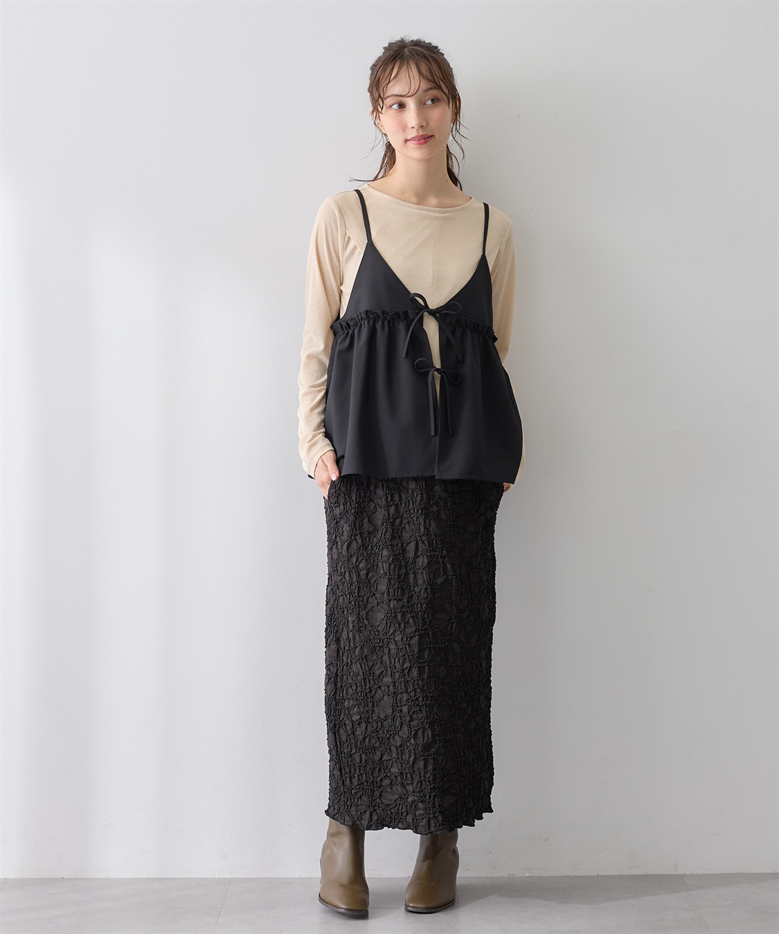 Rosemadame シアーカットソー×フレアキャミセット(マタニティ&授乳服）授乳口付き 授乳楽々 妊婦服 産前・産後対応_sub_17