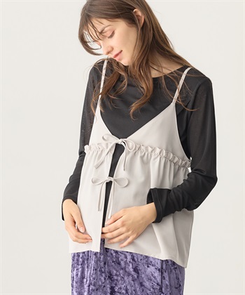 Rosemadame シアーカットソー×フレアキャミセット(マタニティ&授乳服）授乳口付き 授乳楽々 妊婦服 産前・産後対応_subthumb_18