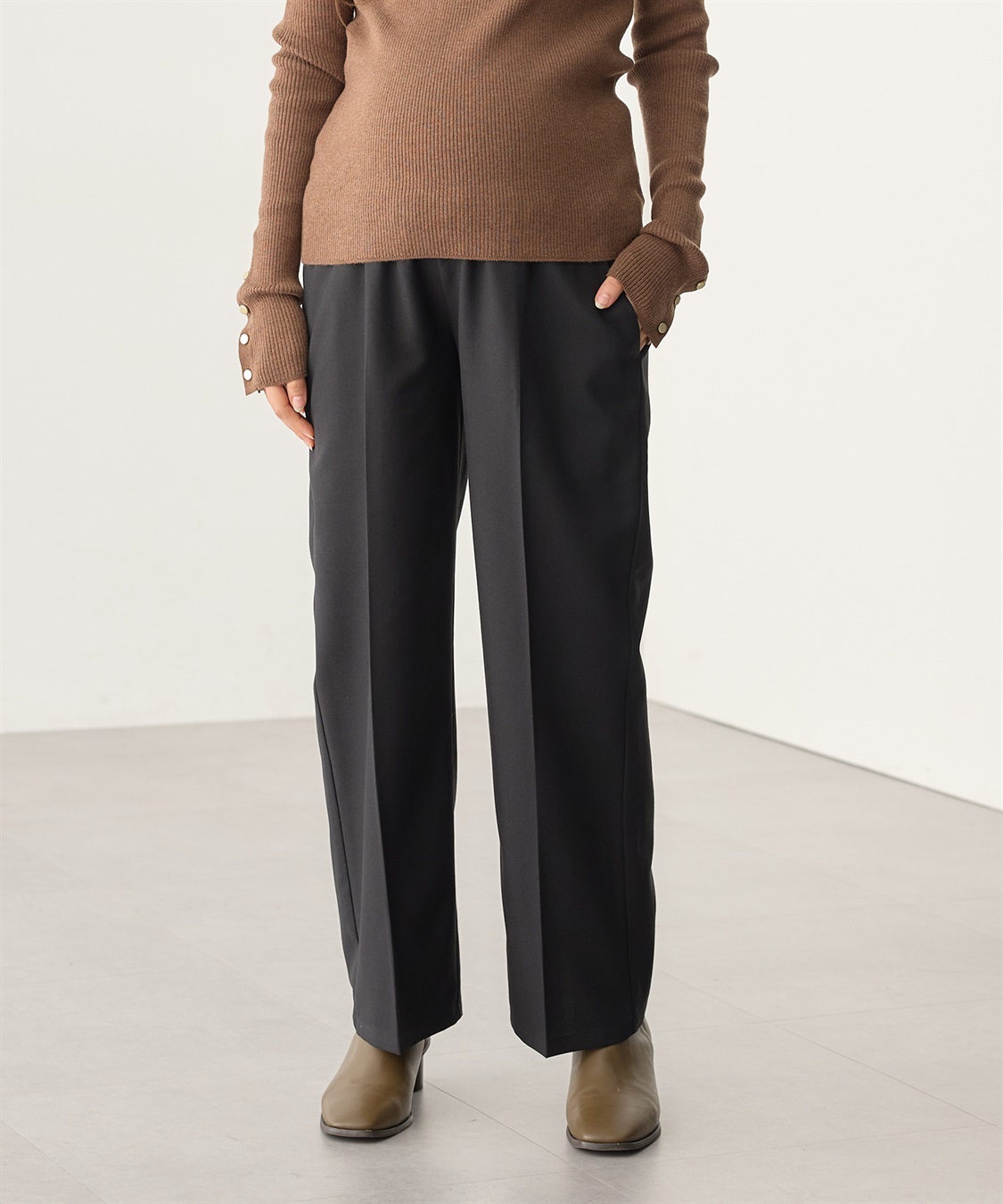 Rosemadame おなかを優しくカバーするストレートパンツ（マタニティ/ 妊婦服）産前・産後対応_sub_2