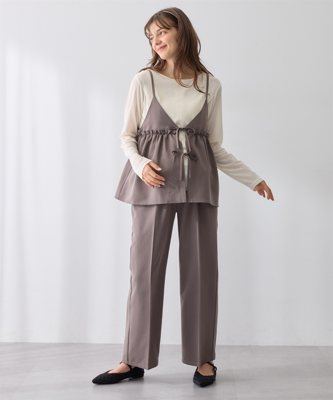 Rosemadame おなかを優しくカバーするストレートパンツ（マタニティ/ 妊婦服）産前・産後対応_sub_15