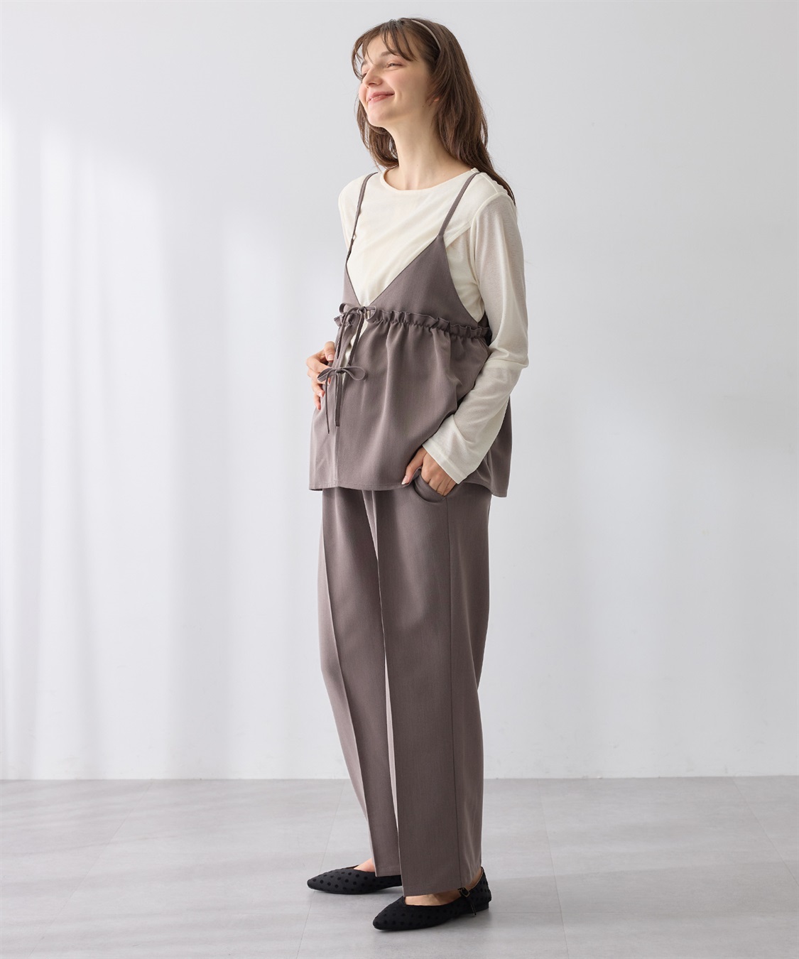 Rosemadame おなかを優しくカバーするストレートパンツ（マタニティ/ 妊婦服）産前・産後対応_sub_16