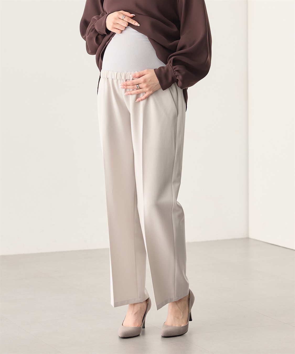 Rosemadame おなかを優しくカバーするストレートパンツ（マタニティ/ 妊婦服）産前・産後対応_sub_17