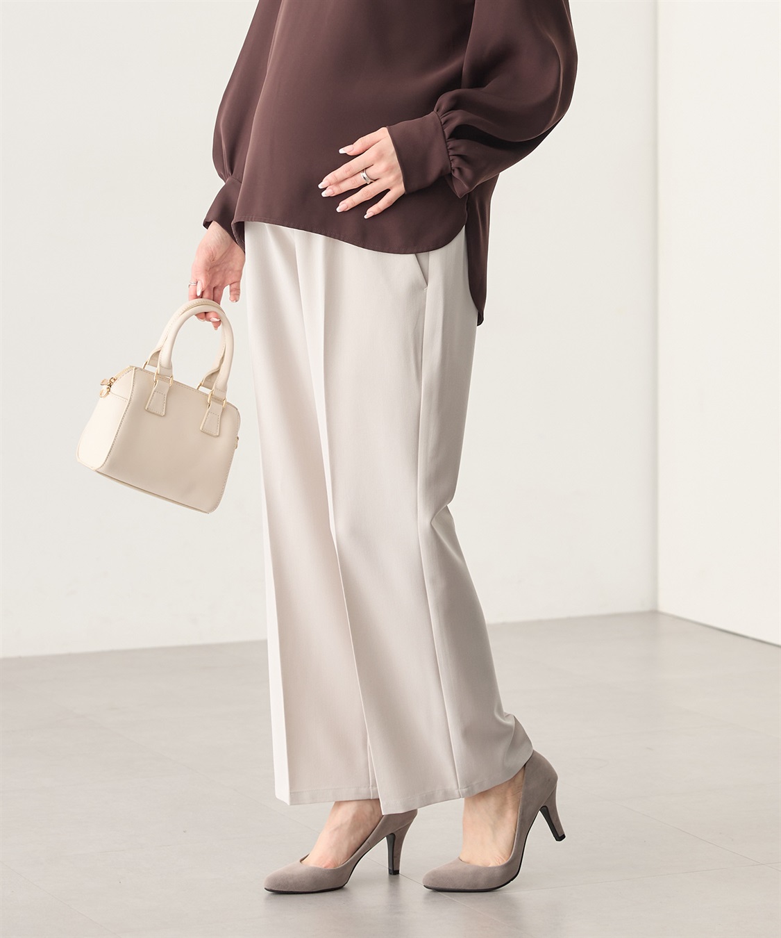 Rosemadame おなかを優しくカバーするストレートパンツ（マタニティ/ 妊婦服）産前・産後対応_sub_18