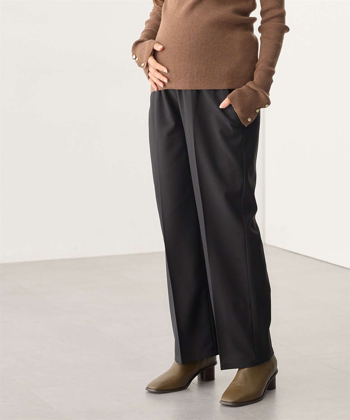 Rosemadame おなかを優しくカバーするストレートパンツ（マタニティ/ 妊婦服）産前・産後対応_sub_21