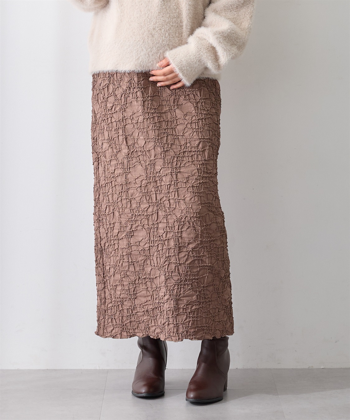 Rosemadame ふくれシャーリングスカート（マタニティ～産後）妊婦服 産前・産後対応_sub_1