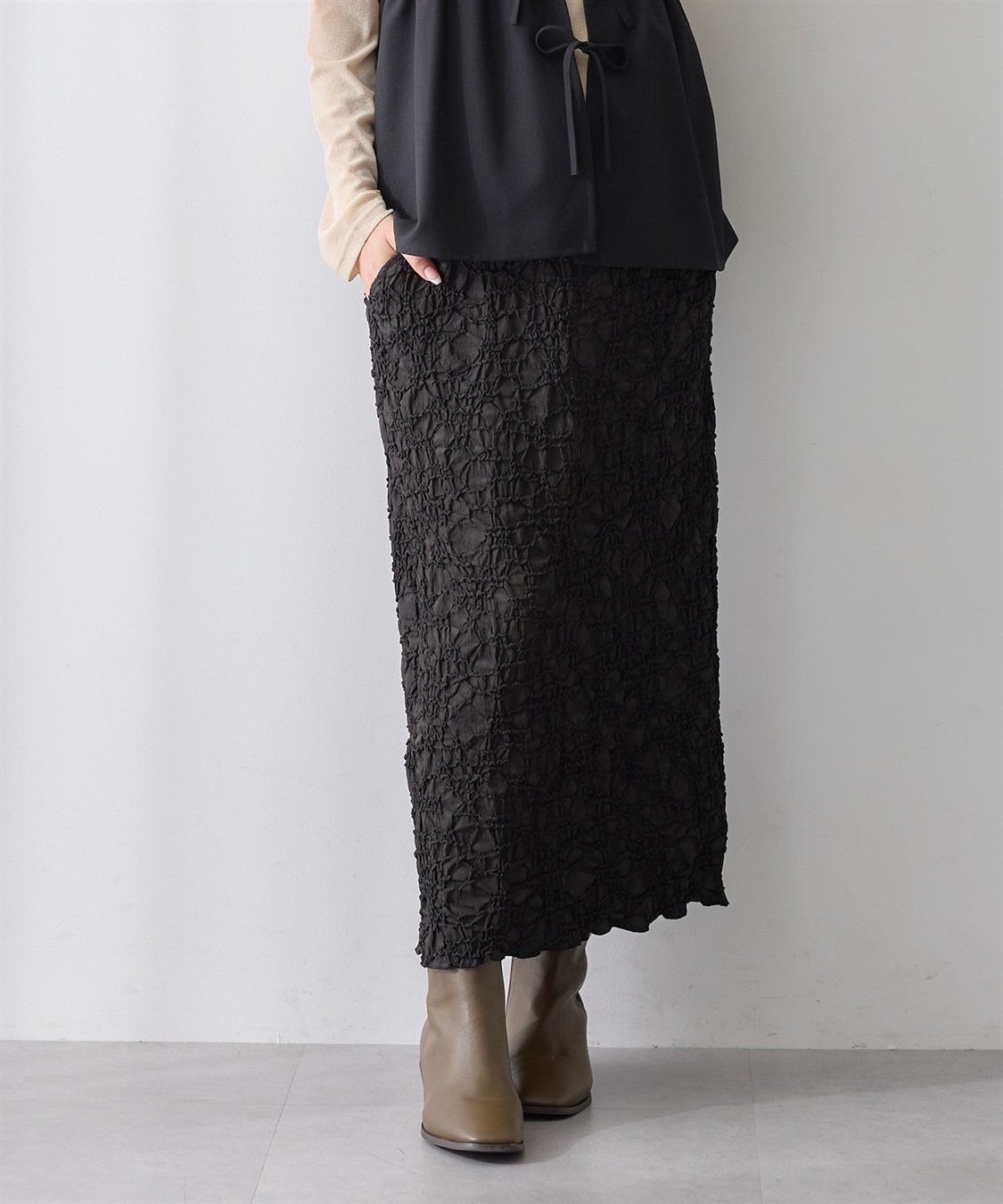 Rosemadame ふくれシャーリングスカート（マタニティ～産後）妊婦服 産前・産後対応_sub_11