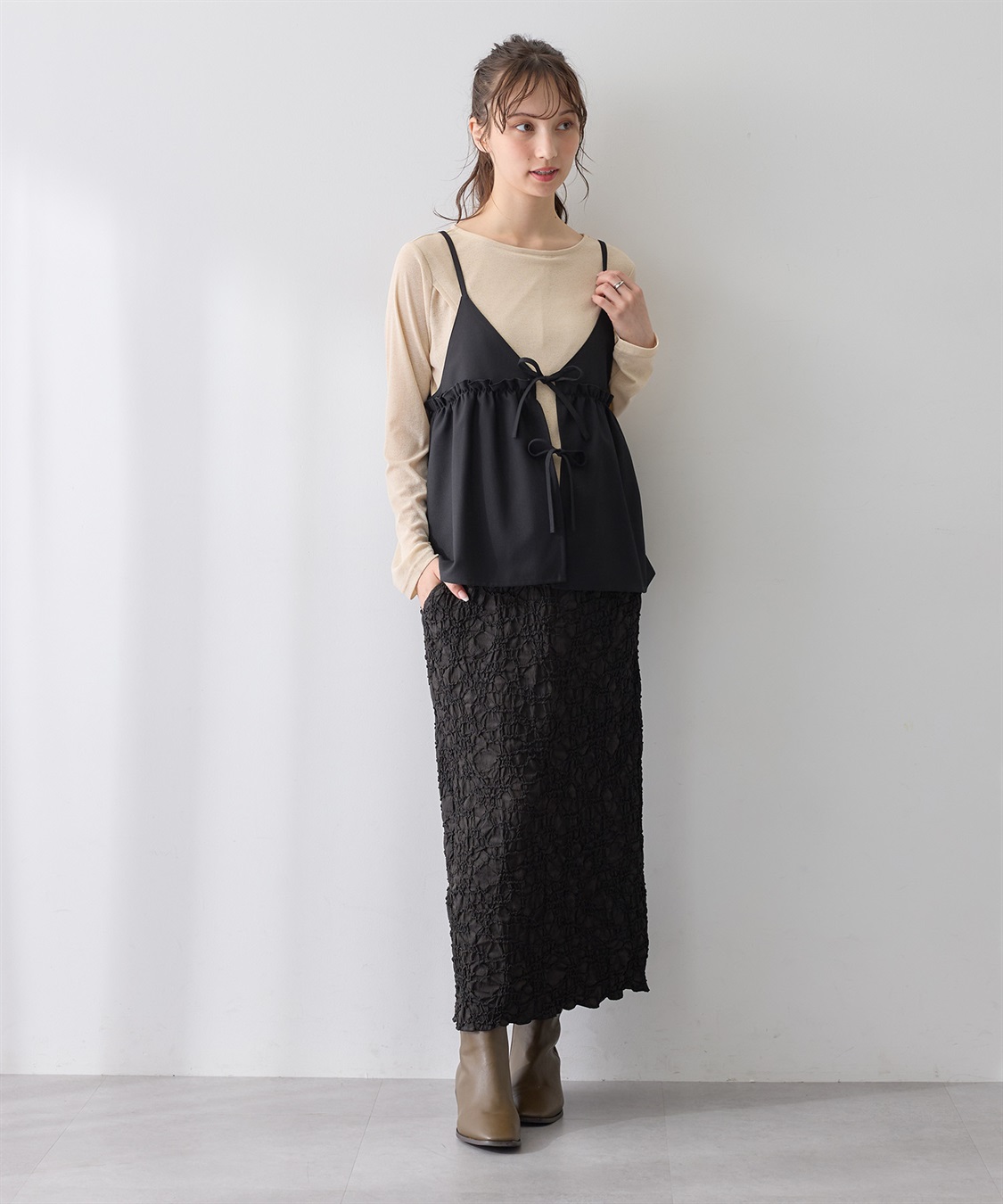 Rosemadame ふくれシャーリングスカート（マタニティ～産後）妊婦服 産前・産後対応_sub_14