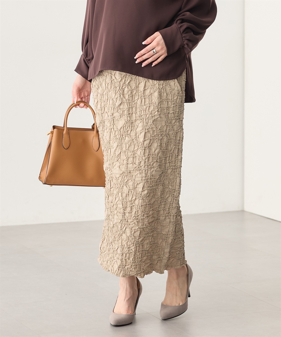 Rosemadame ふくれシャーリングスカート（マタニティ～産後）妊婦服 産前・産後対応_sub_19