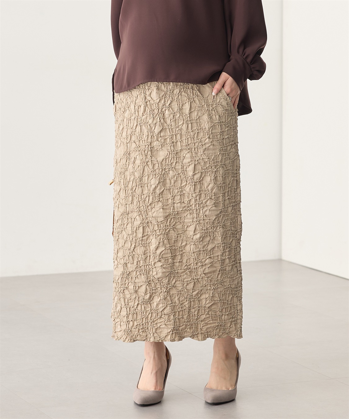 Rosemadame ふくれシャーリングスカート（マタニティ～産後）妊婦服 産前・産後対応_sub_20