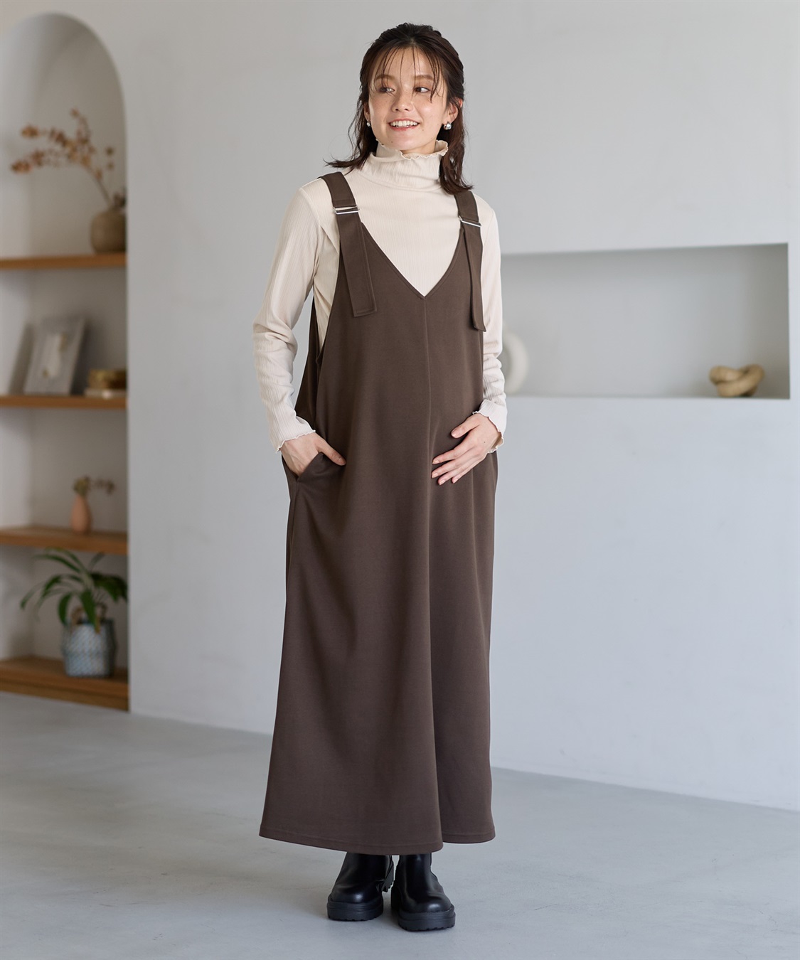 Rosemadame メロウリブカットソー×ニットカルゼジャンパースカート_sub_5