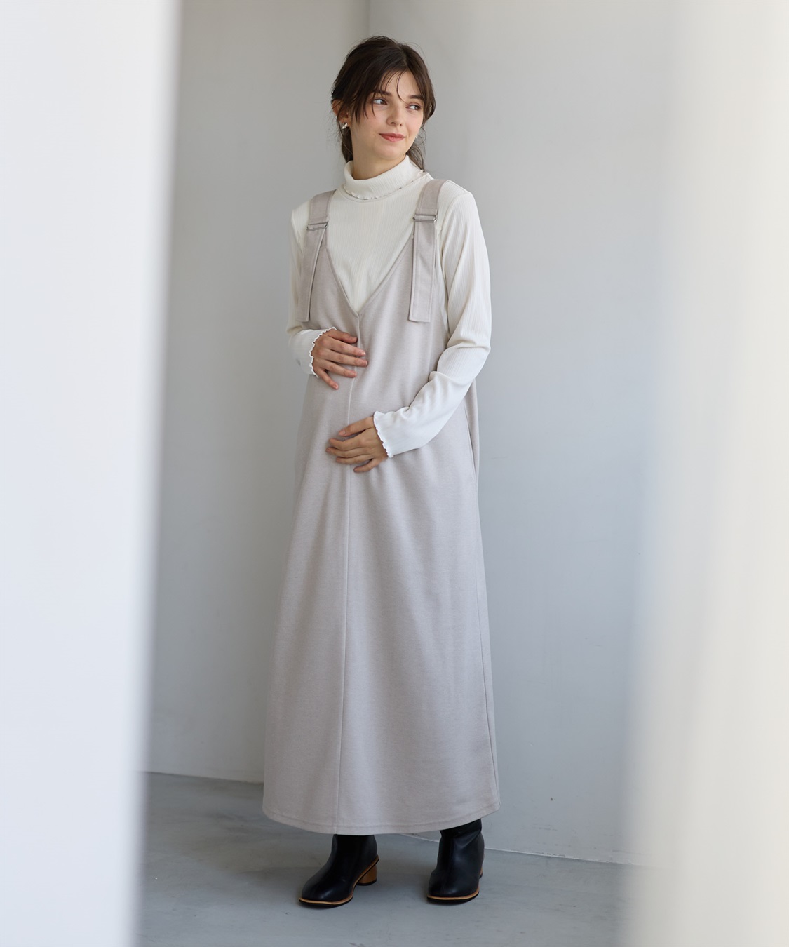 Rosemadame メロウリブカットソー×ニットカルゼジャンパースカート_sub_9