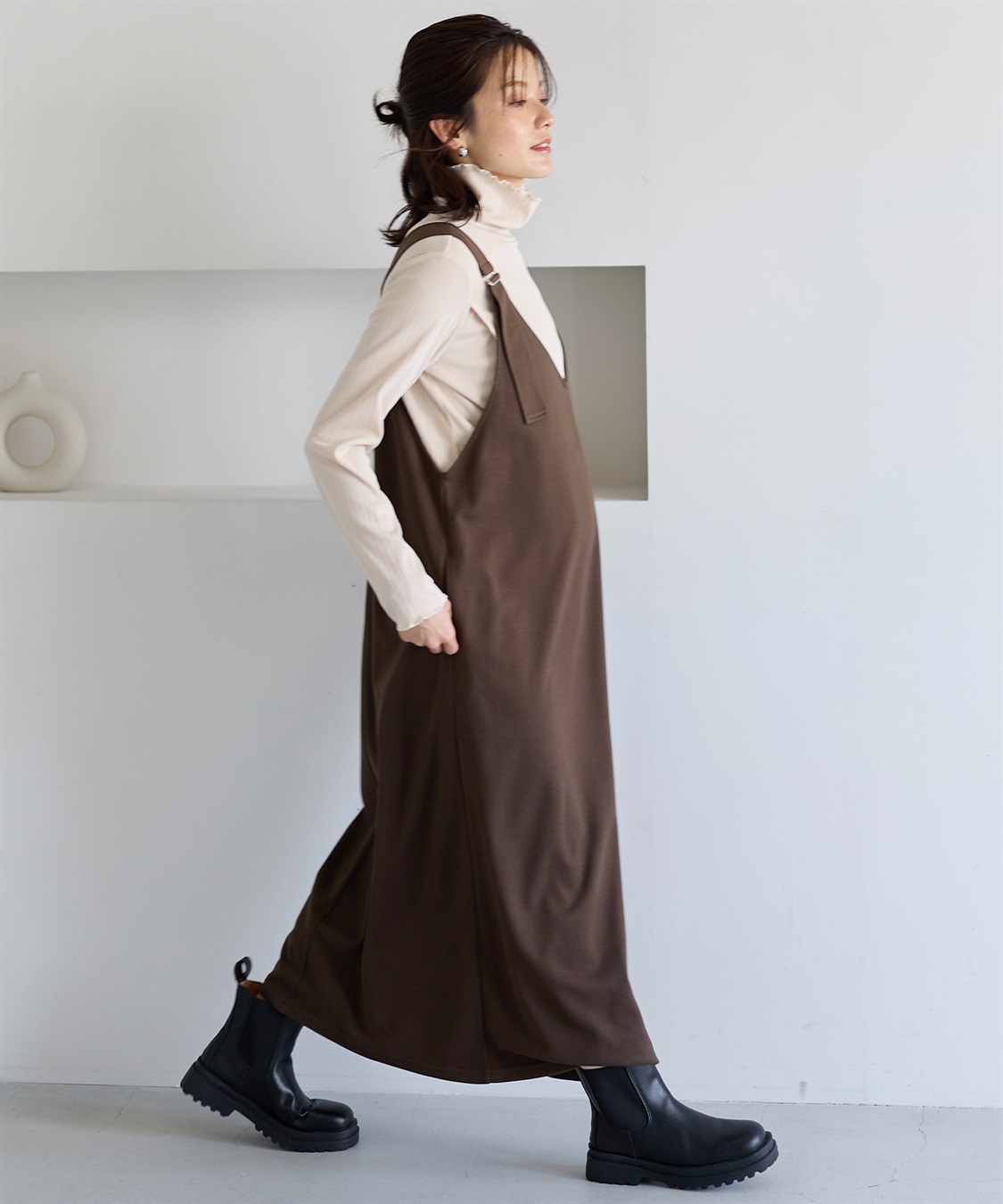 Rosemadame メロウリブカットソー×ニットカルゼジャンパースカート_sub_16