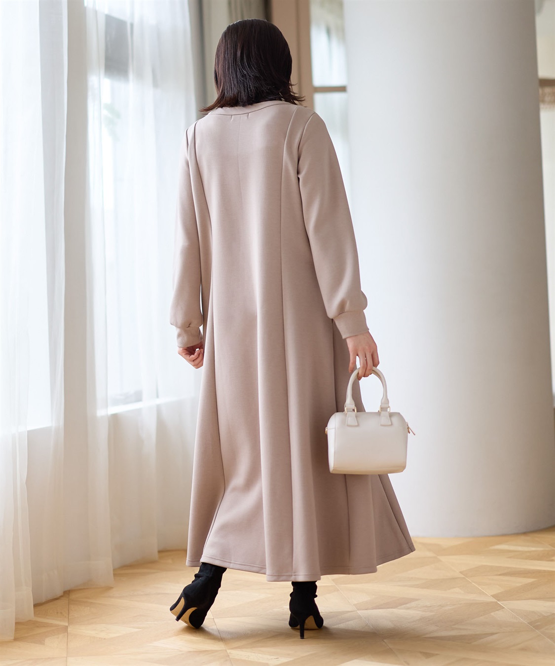 Rosemadame ダンボールフレアワンピース(マタニティ&授乳服）授乳口付き 授乳楽々 妊婦服 産前・産後対応_sub_6