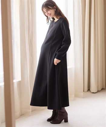 Rosemadame ダンボールフレアワンピース(マタニティ&授乳服）授乳口付き 授乳楽々 妊婦服 産前・産後対応_subthumb_7