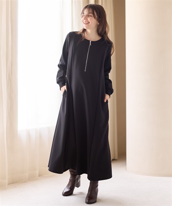 Rosemadame ダンボールフレアワンピース(マタニティ&授乳服）授乳口付き 授乳楽々 妊婦服 産前・産後対応_subthumb_8