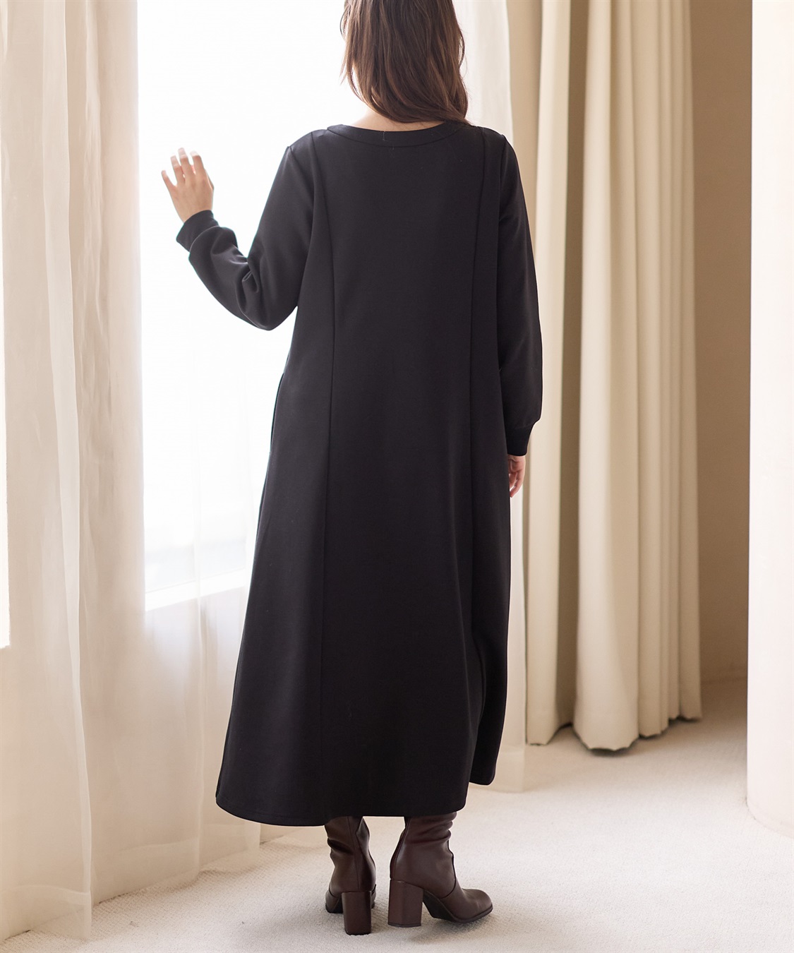 Rosemadame ダンボールフレアワンピース(マタニティ&授乳服）授乳口付き 授乳楽々 妊婦服 産前・産後対応_sub_9