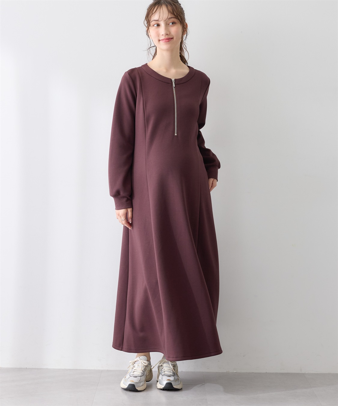 Rosemadame ダンボールフレアワンピース(マタニティ&授乳服）授乳口付き 授乳楽々 妊婦服 産前・産後対応_sub_11