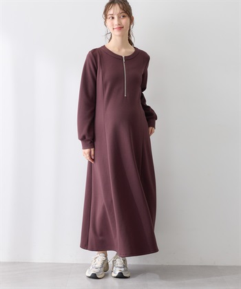 Rosemadame ダンボールフレアワンピース(マタニティ&授乳服）授乳口付き 授乳楽々 妊婦服 産前・産後対応_subthumb_11