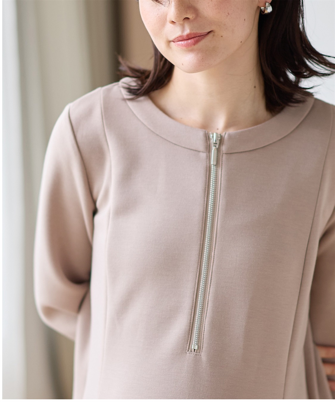 Rosemadame ダンボールフレアワンピース(マタニティ&授乳服）授乳口付き 授乳楽々 妊婦服 産前・産後対応_sub_17