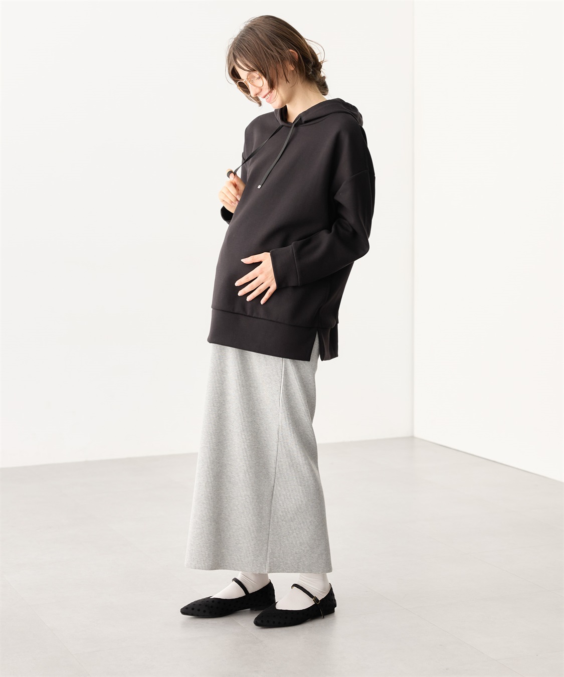 Rosemadame ダンボールパーカートップス(マタニティ&授乳服）授乳口付き 授乳楽々 妊婦服 産前・産後対応_sub_8