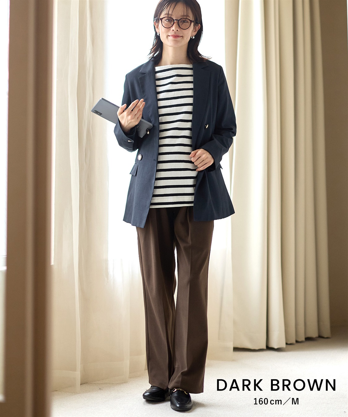 Rosemadame ニットツイル起毛セミワイドパンツ（マタニティ～産後）妊婦服 産前・産後対応_sub_8