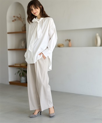 Rosemadame ニットツイル起毛セミワイドパンツ（マタニティ～産後）妊婦服 産前・産後対応_subthumb_22