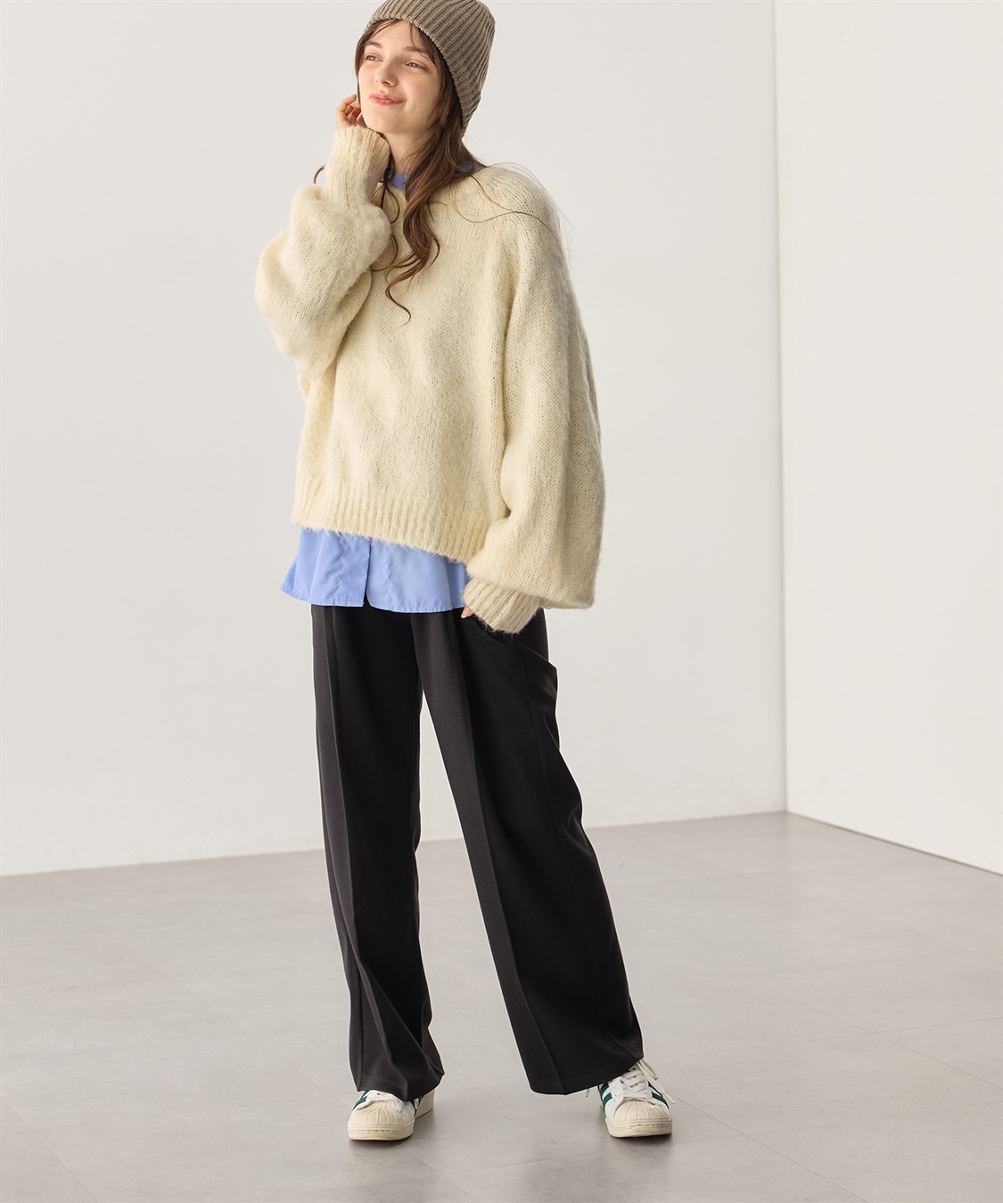 Rosemadame ニットツイル起毛セミワイドパンツ（マタニティ～産後）妊婦服 産前・産後対応_sub_25