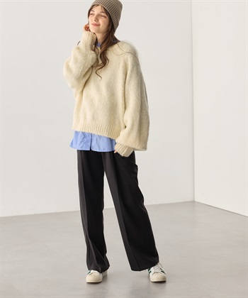 Rosemadame ニットツイル起毛セミワイドパンツ（マタニティ～産後）妊婦服 産前・産後対応_subthumb_25