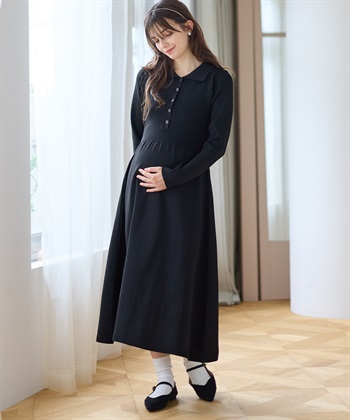Rosemadame ポロニットワンピース(マタニティ&授乳服）授乳口付き 授乳楽々 妊婦服 産前・産後対応_subthumb_7