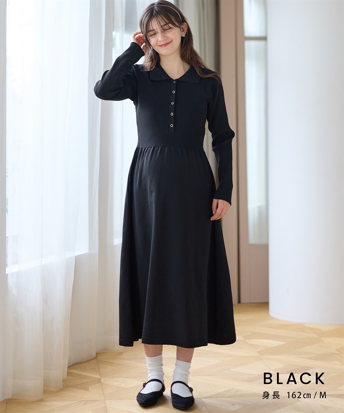 Rosemadame ポロニットワンピース(マタニティ&授乳服）授乳口付き 授乳楽々 妊婦服 産前・産後対応_sub_14