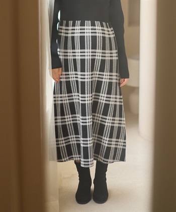 Rosemadame チェック柄切替ニットワンピース(マタニティ&授乳服）授乳口付き 授乳楽々 妊婦服 産前・産後対応_subthumb_14