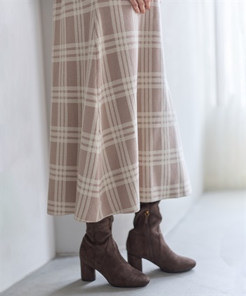 Rosemadame チェック柄切替ニットワンピース(マタニティ&授乳服）授乳口付き 授乳楽々 妊婦服 産前・産後対応_subthumb_16