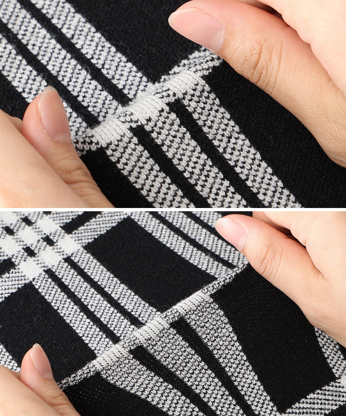 Rosemadame チェック柄切替ニットワンピース(マタニティ&授乳服）授乳口付き 授乳楽々 妊婦服 産前・産後対応_sub_20