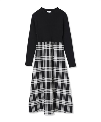 Rosemadame チェック柄切替ニットワンピース(マタニティ&授乳服）授乳口付き 授乳楽々 妊婦服 産前・産後対応_subthumb_22