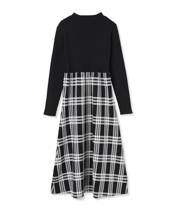 Rosemadame チェック柄切替ニットワンピース(マタニティ&授乳服）授乳口付き 授乳楽々 妊婦服 産前・産後対応_subthumb_23