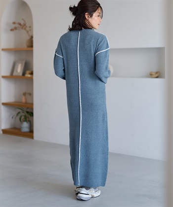 Rosemadame 配色ステッチニットワンピース(マタニティ&授乳服）授乳口付き 授乳楽々 妊婦服 産前・産後対応_subthumb_18