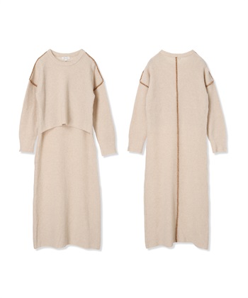 Rosemadame 配色ステッチニットワンピース(マタニティ&授乳服）授乳口付き 授乳楽々 妊婦服 産前・産後対応_subthumb_19