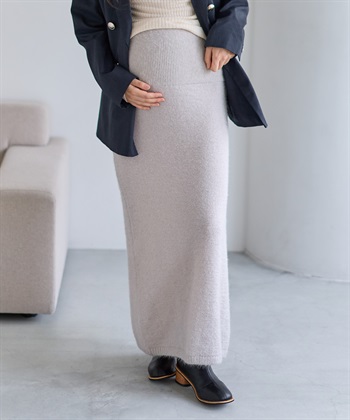 Rosemadame 微シャギーニットスカート（マタニティ～産後）妊婦服 産前・産後対応_subthumb_1