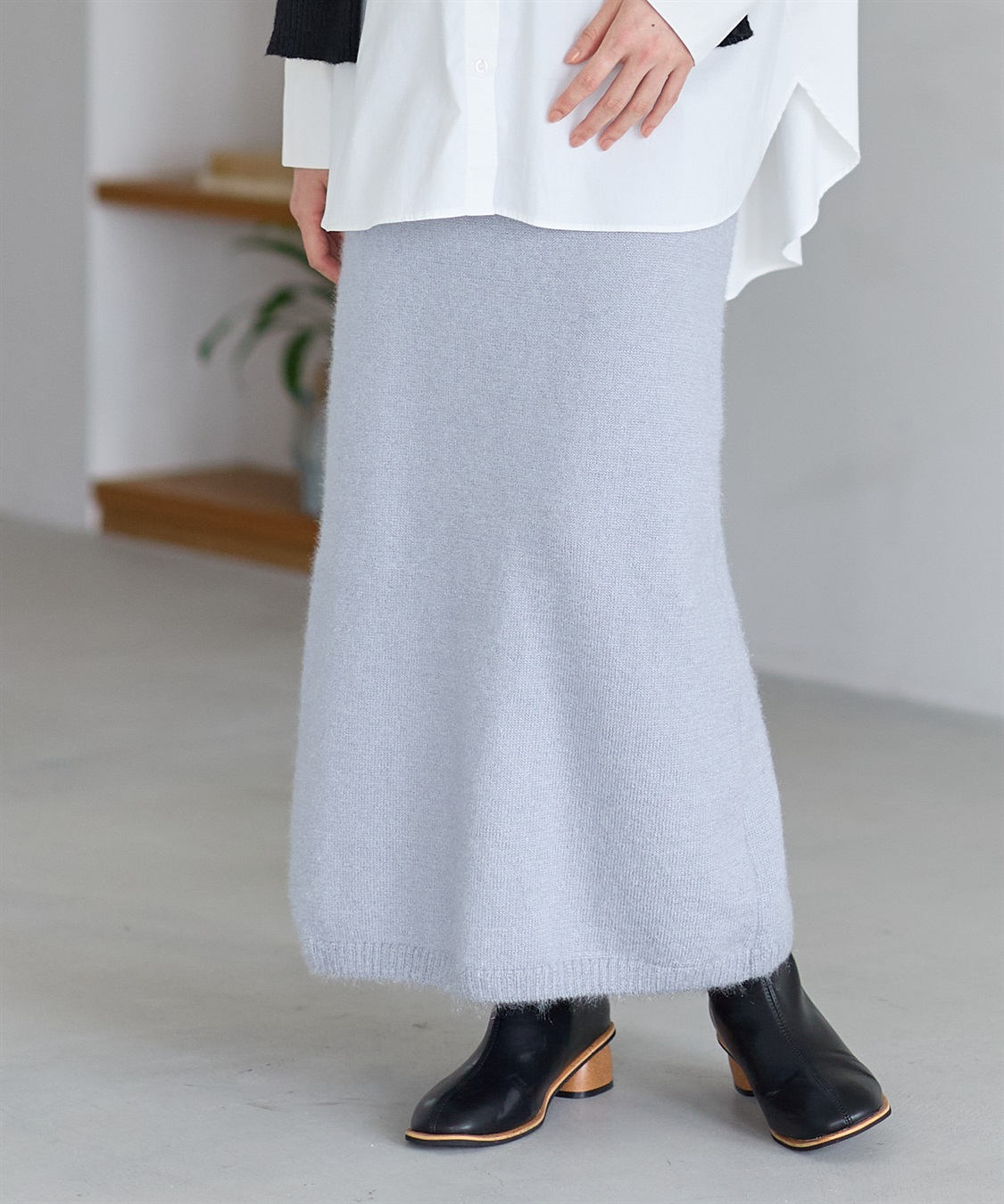 Rosemadame 微シャギーニットスカート（マタニティ～産後）妊婦服 産前・産後対応_sub_2