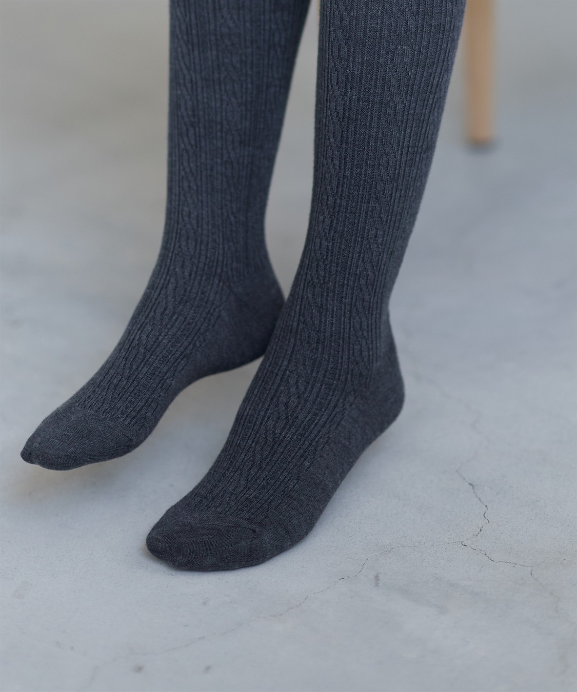 Rosemadame ウエスト楽ちんケーブルニットマタニティタイツ_sub_7