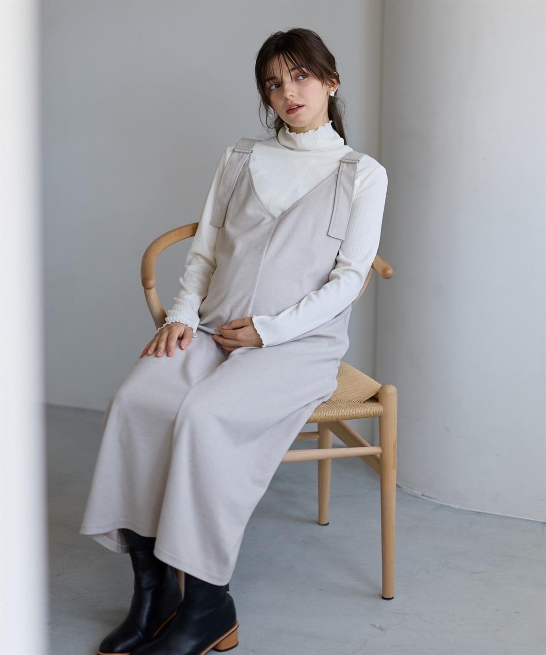 Rosemadame ウエスト楽ちんケーブルニットマタニティタイツ_sub_9